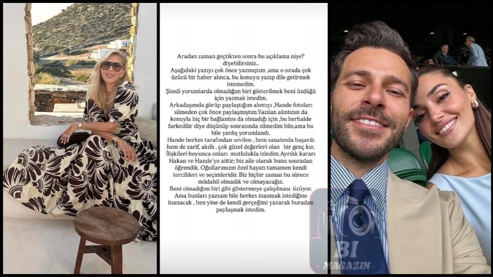Arzu Sabancı'dan Hande Erçel Açıklaması...