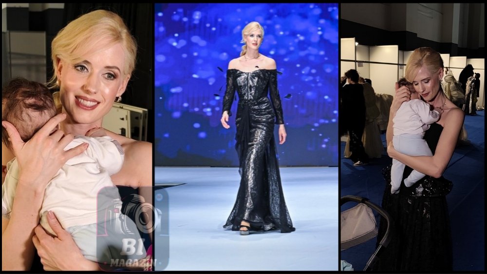 Wilma Elles Defilede Göz Kamaştırdı, Kuliste Oğlunu Uyuttu...